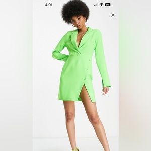 Only worn once- Asos Lime Green Dress- US 10